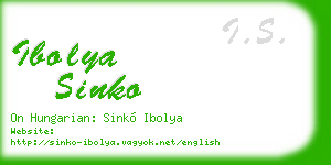 ibolya sinko business card